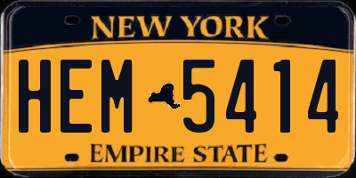 NY license plate HEM5414