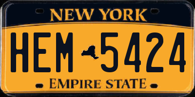 NY license plate HEM5424