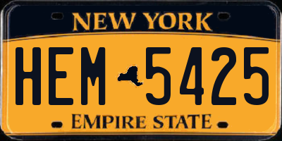 NY license plate HEM5425