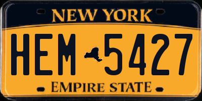 NY license plate HEM5427