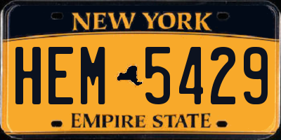 NY license plate HEM5429