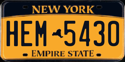 NY license plate HEM5430