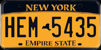 NY license plate HEM5435