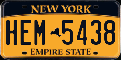 NY license plate HEM5438