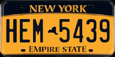 NY license plate HEM5439