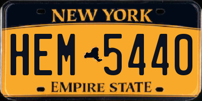 NY license plate HEM5440