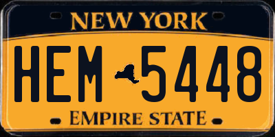 NY license plate HEM5448
