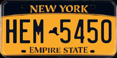 NY license plate HEM5450