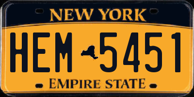 NY license plate HEM5451