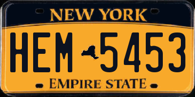 NY license plate HEM5453