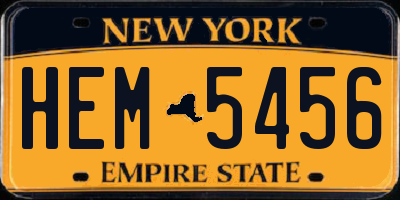 NY license plate HEM5456