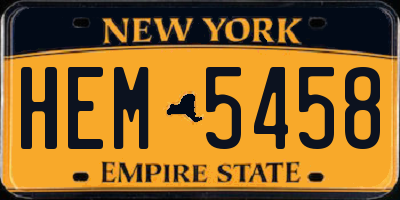 NY license plate HEM5458