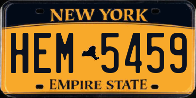 NY license plate HEM5459