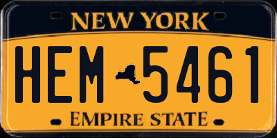 NY license plate HEM5461