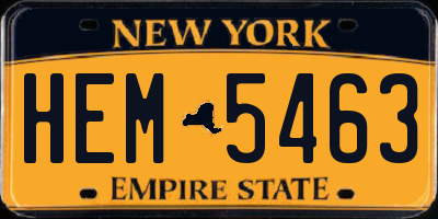 NY license plate HEM5463