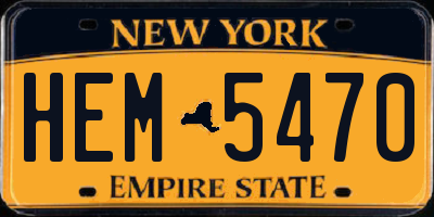 NY license plate HEM5470