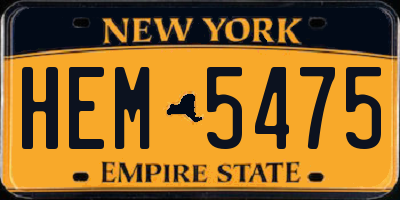 NY license plate HEM5475