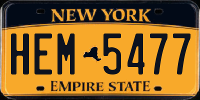 NY license plate HEM5477