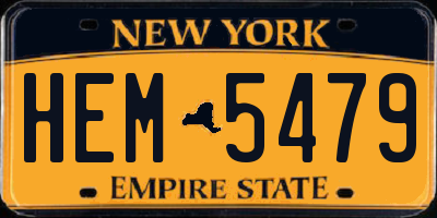 NY license plate HEM5479