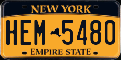 NY license plate HEM5480
