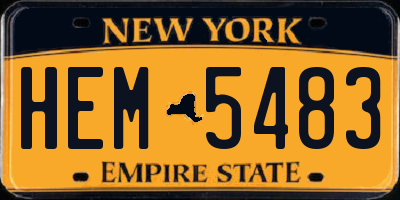 NY license plate HEM5483