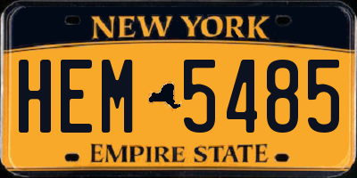 NY license plate HEM5485