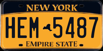 NY license plate HEM5487
