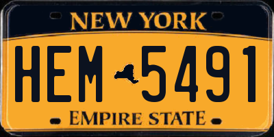 NY license plate HEM5491