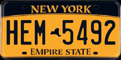 NY license plate HEM5492