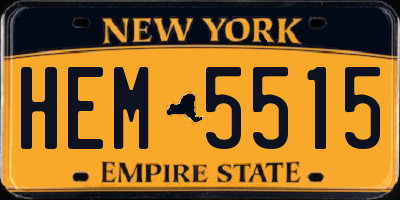 NY license plate HEM5515