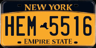 NY license plate HEM5516