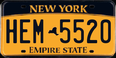 NY license plate HEM5520