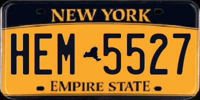 NY license plate HEM5527
