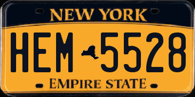 NY license plate HEM5528