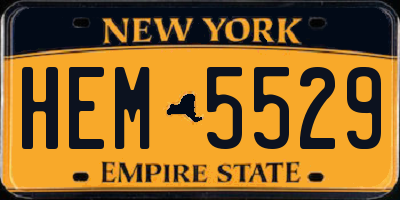 NY license plate HEM5529