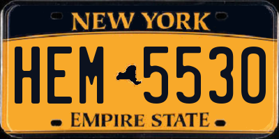 NY license plate HEM5530