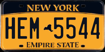 NY license plate HEM5544