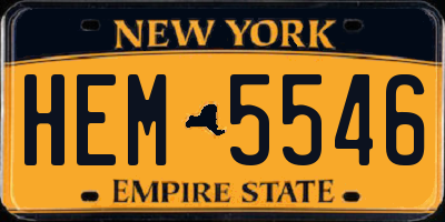 NY license plate HEM5546