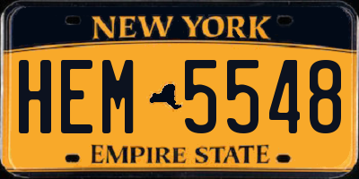 NY license plate HEM5548