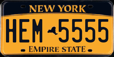 NY license plate HEM5555