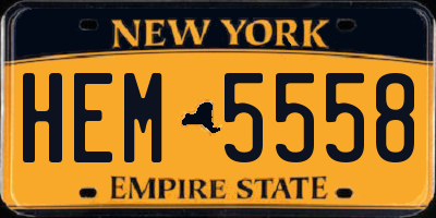 NY license plate HEM5558