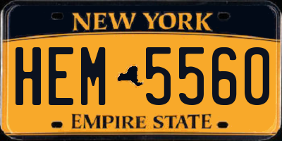 NY license plate HEM5560