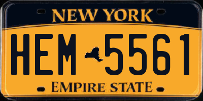 NY license plate HEM5561