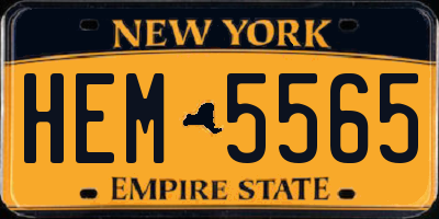 NY license plate HEM5565