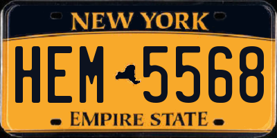 NY license plate HEM5568