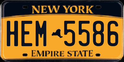 NY license plate HEM5586