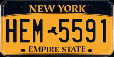 NY license plate HEM5591