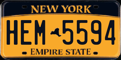 NY license plate HEM5594