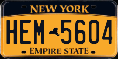 NY license plate HEM5604