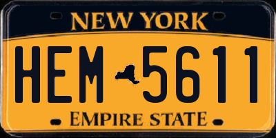 NY license plate HEM5611